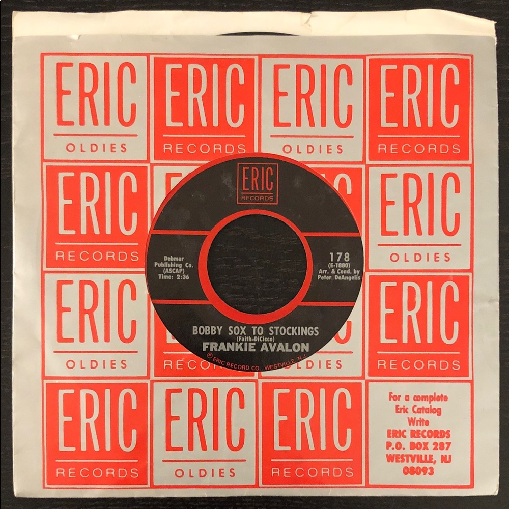 Frankie Avalon Vinyl 45 Record Venus/Bobby Sox to Stockings
